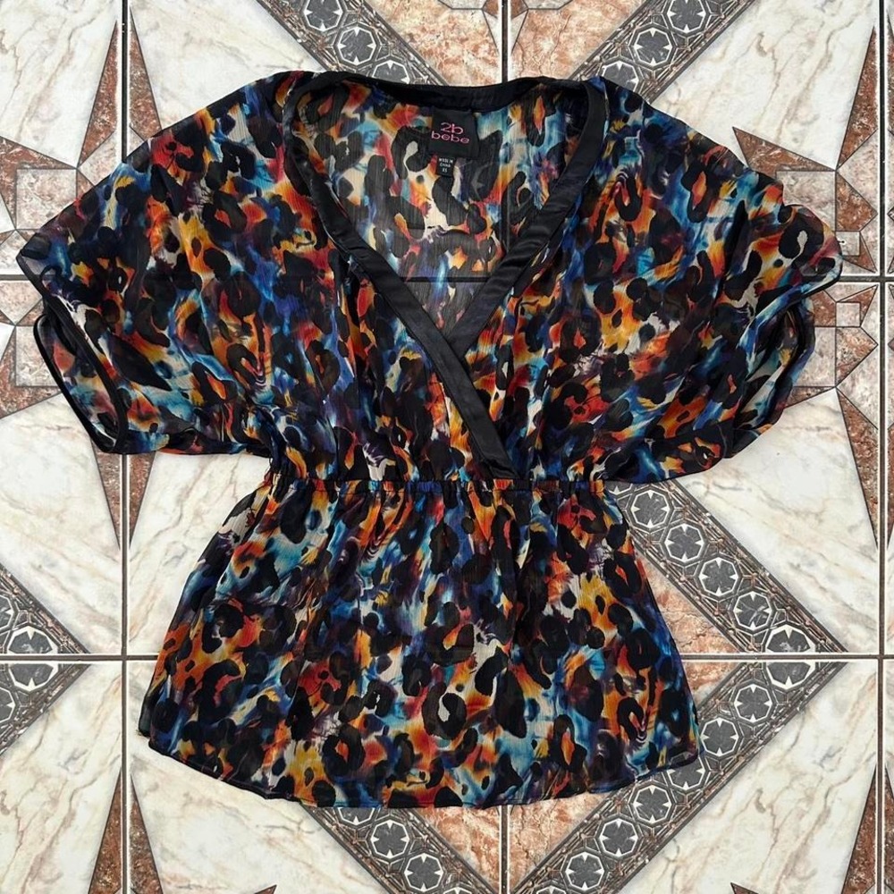 Bebe XSmall Multicolored Blouse